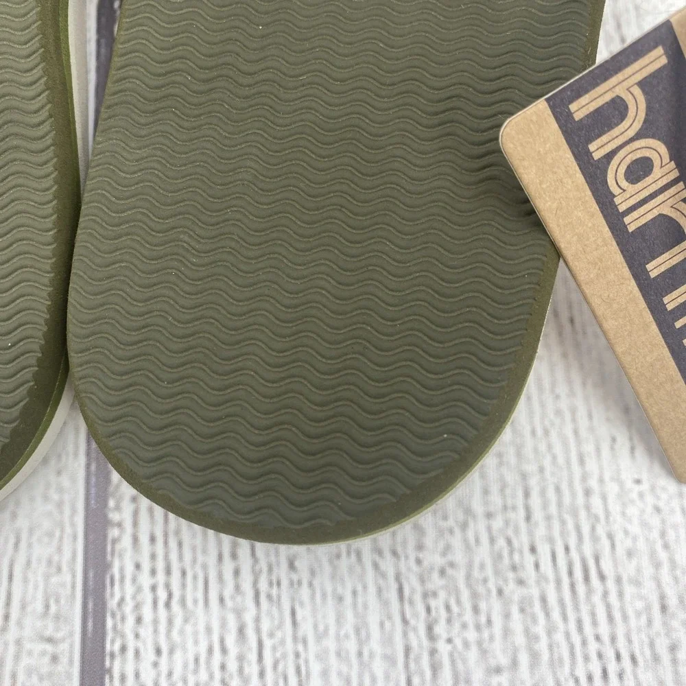 Hari Mari Flip Flop Sandals Mens 12 Dunes Forest Green Casual Slide Beach Summer